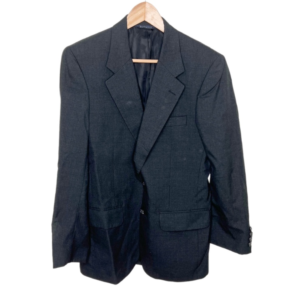Vintage Burberry | 1991 Dark Gray Blazer Suit 100% Pure Wool